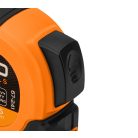 NEO TOOLS Mérőszalag, 3m/16mm, erősített rugós, acél, fekete szalag fehér nagyított skálával, mágneses, autostop+rögzítő 67-241