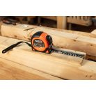 NEO TOOLS Mérőszalag, 7,5m/25mm, erősített rugós, acél, fekete szalag fehér nagyított skálával, mágneses, autostop+rögzítő 67-244