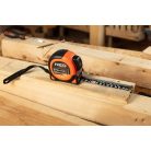 NEO TOOLS Mérőszalag, 7,5m/25mm, erősített rugós, acél, fekete szalag fehér nagyított skálával, mágneses, autostop+rögzítő 67-244
