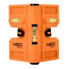 NEO TOOLS Oszlopvízmérték, állítható mágneses szárak, 3 libella 71-003