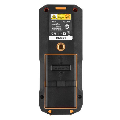 NEO TOOLS Lézeres távolságmérő, hatótáv: 60 m, IP54, fröccsenő víz védelem 2 év garanciával 75-204