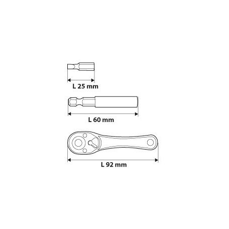 NEO TOOLS Csavarhúzó bitkészlet 38db 25 év garanciával 06-105