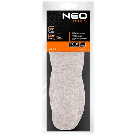 NEO TOOLS Talpbetét, filc, hőszigetelt, 40-41 82-341
