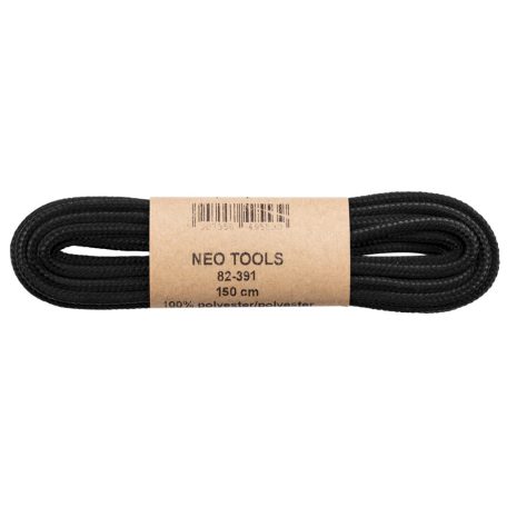 NEO TOOLS Cipőfűző 150cm, fekete, Rendelési egység: 10db 82-391