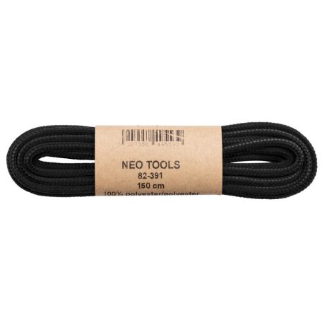 NEO TOOLS Cipőfűző 150cm, fekete, Rendelési egység: 10db 82-391