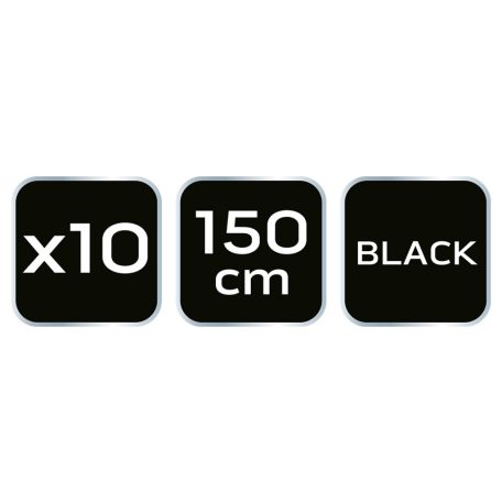 NEO TOOLS Cipőfűző 150cm, fekete, Rendelési egység: 10db 82-391