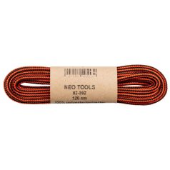   NEO TOOLS Cipőfűző 120cm, narancs/fekete, Rendelési egység: 10db 82-392