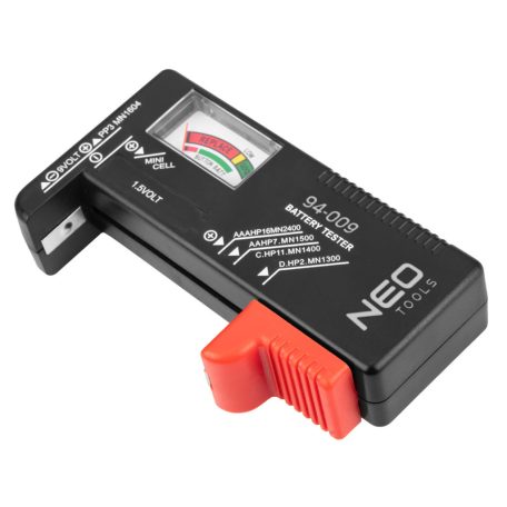 NEO TOOLS Akkumulátor és elemteszter, 1,5-9V-ig 94-009