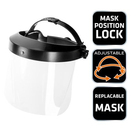 NEO TOOLS Arcvédő pajzs, 1mm, cserélhető pajzs, polycarbonate 97-391