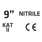 VERTO Kertész kesztyű, nitril bevonat, virágmintás, 4131X, 9", légáteresztő felsőrész 97H142
