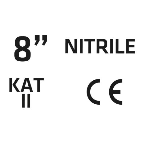 VERTO Kertész kesztyű, nitril bevonat, 4131X, 8", légáteresztő felsőrész 97H151