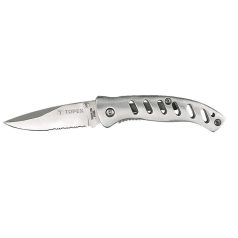   TOPEX Kés, összecsukható kés retesszel, 8cm penge, teljes 185mm 98Z105