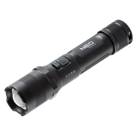 NEO TOOLS Zseblámpa tölthető, USB, 1000lum, OSRAM P9 LED, 10W 99-035
