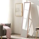 Nagy állótükör, 148 cm, alumínium keret, összecsukható, ModernHome