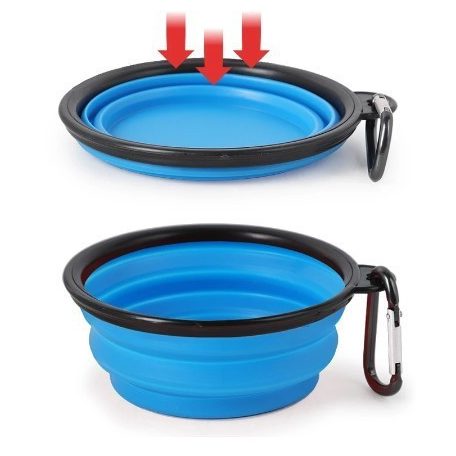 Latex hordozható etető és itató tál kutyáknak (350ML)