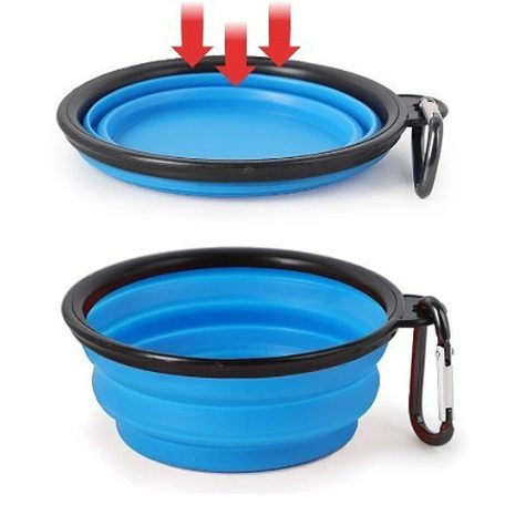 Latex hordozható etető és itató tál kutyáknak (350ML)
