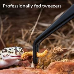   Kétéltűeknek biztonságos, rozsdamentes acélból készült etető és tisztító csipesz