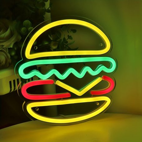 Hamburger LED Neon dekoráció