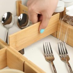   4 csomag bambusz fiók elválasztó, bővíthető és állítható ruhai fiók rendszerező