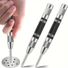   Automata középső lyukasztó 2 extra szerszámmal - 12.7 cm nehéz acél rugós lyukasztó eszköz