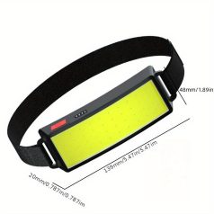   USB-vel Tölthető Ultra-Fényes COB Árnyékoló Fejlámpa Hosszú Akkumulátor Élettartammal