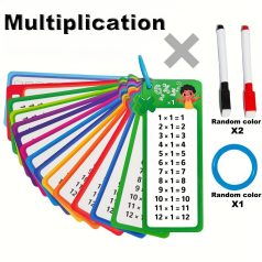   Matematikai Kártya Készlet - Összeadás, Kivonás, Szorzás, Osztás és Tört Önellenőrző Tanulóeszköz