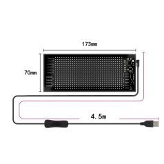   Többnyelvű Autó LED Matricás Pixel Panel (1 kijelző + 1kábel )