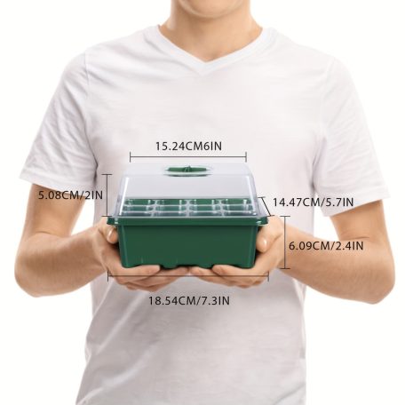 5db Vetőmag Tálcák Emelt Fedőkkel