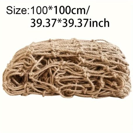 Sárgásbarna rattan és fonott fonálháló