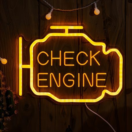 Neon Check Engine felirat