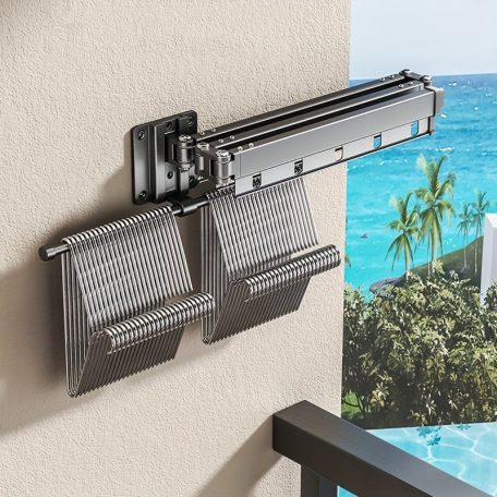 Alumínium ötvözet összecsukható szárítóállvány horogokkal