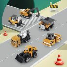 6 darabos öntött építőipari jármű játékkészlet