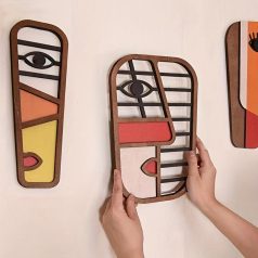   3db Boho stílusú geometriai függő falra való művészeti dekoráció