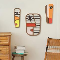   3db Boho stílusú geometriai függő falra való művészeti dekoráció