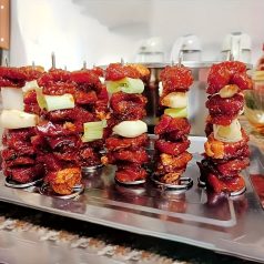 Függőleges rozsdamentes acél grilltű