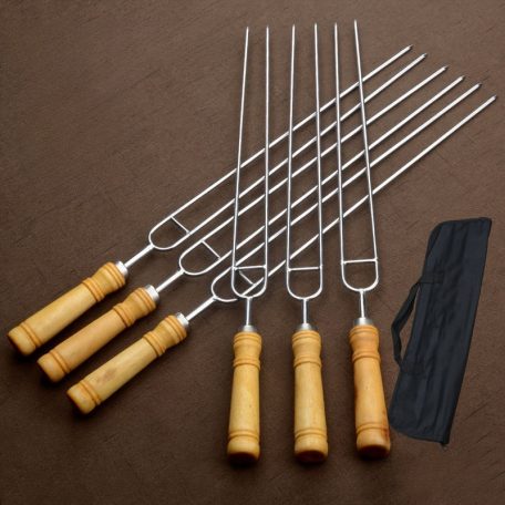 6 db rozsdamentes acélból készült grillvilla