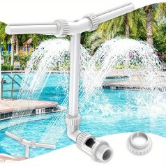   2 az 1-ben Beállítható Medence Szökőkút 360° Forgatás és 350° Döntéssel