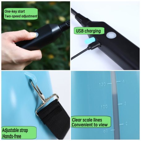 5L USB újratölthető elektromos permetező állítható fúvókával