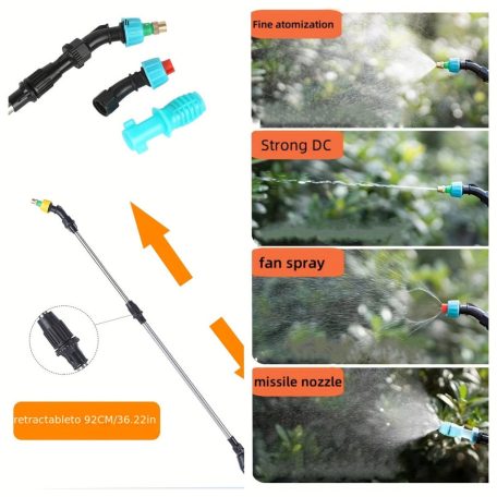 5L USB újratölthető elektromos permetező állítható fúvókával