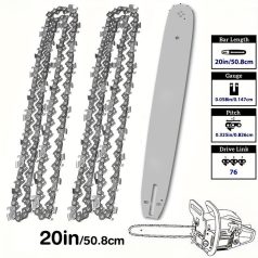 50.8cm-es láncfűrész vezető rúd és lánc készlet
