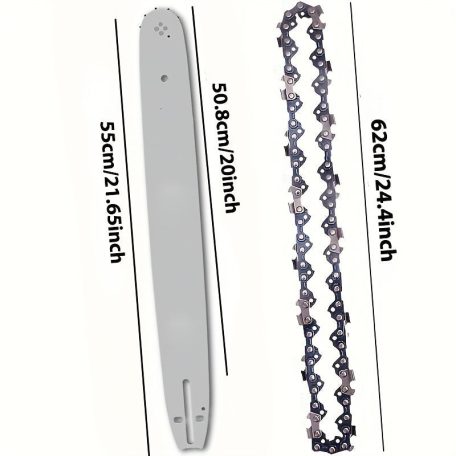 50.8cm-es láncfűrész vezető rúd és lánc készlet