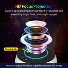 Galaxy projektor éjszakai fény - 13 cserélhető filmes koronggal