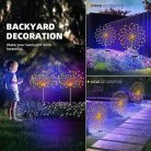 4db napelemes tűzijáték tündérfény – Kültéri LED kerti dekoráció járdára