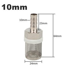   8–20 mm tömlőszűrő – Rozsdamentes acél hálós szűrő, öntözéshez, autómosáshoz, akváriumhoz, vízszivattyú szűréshez.
