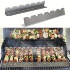 2db Készlet Többfunkciós Rozsdamentes Acél Kebabsütő, Anti-Deformáció BBQ Karossütő Tartó