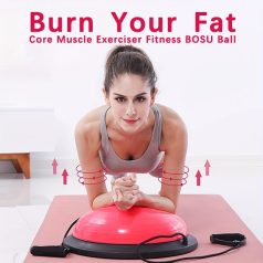   Bosu labda a sebességképzettséghez, egy félkör alakú egyensúlyozó jóga labda fitneszhez és pilateshez. szürke