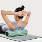1 db EVA habos masszázs henger jógához és pilateshez, közepes keménységű, kézi működtetésű, fitnesz hátedző eszköz, mobilitásjavító, edzőtermi kiegészítő - fekete, kék, lila 30 Cm Fekete