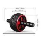 1db Otthoni Fitnesz Hasizom Gyakorló Kerék - Hordozható Mag Erősítő Piros & Fekete Fogantyúkkal, Tartós PP Anyag Has- és Mellizom Edzéshez, Felsőtest Edzéshez Fekete