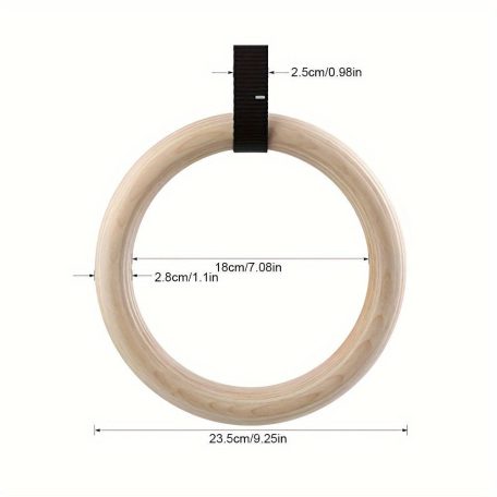 Fa gyűrűk húzódzkodáshoz és erőnléti edzéshez 28 Mm-es Akasztógyűrű + 2,5 Cm-es Heveder