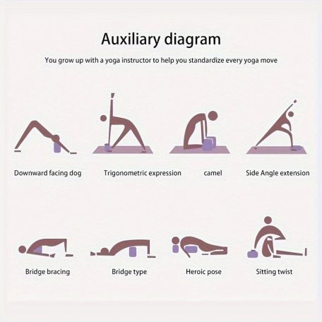 2 db egyszínű jógatégla, csúszásmentes, nagy sűrűségű jógablokkok, alkalmasak testformáláshoz, lábnyomáshoz, jógához és pilateshez Yoga Brick-Lila/2db
